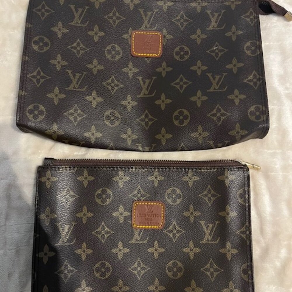 Vintage Louis Vuitton Set of 2 Cosmetic Pouches – Classic Monogram Canvas - Picture 6 of 8